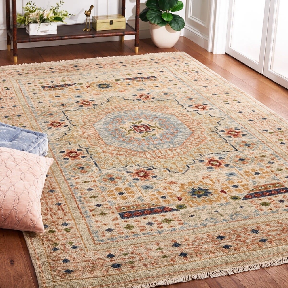 Rust And Ivory Check Rug Safavieh Samarkand Srk165A Ivory - Rust | Rug Studio